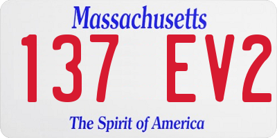 MA license plate 137EV2