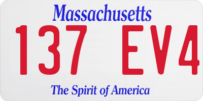 MA license plate 137EV4