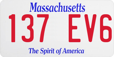 MA license plate 137EV6