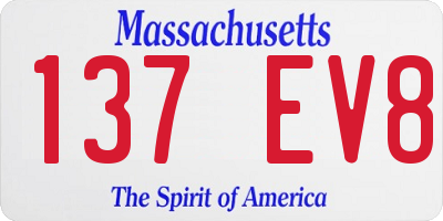 MA license plate 137EV8