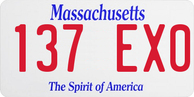MA license plate 137EX0