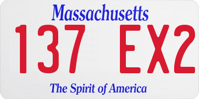 MA license plate 137EX2