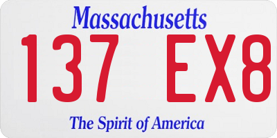 MA license plate 137EX8