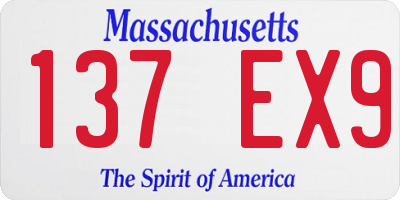 MA license plate 137EX9