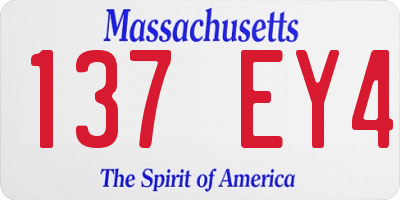 MA license plate 137EY4