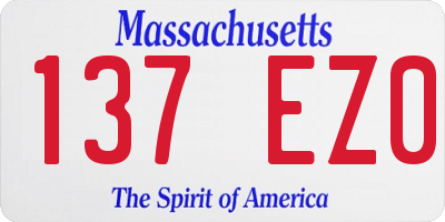 MA license plate 137EZ0