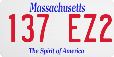 MA license plate 137EZ2