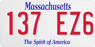 MA license plate 137EZ6