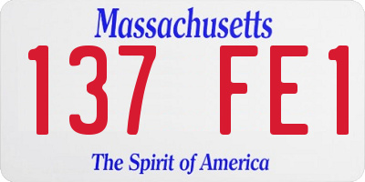 MA license plate 137FE1