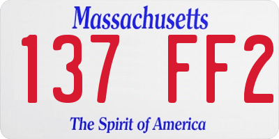 MA license plate 137FF2