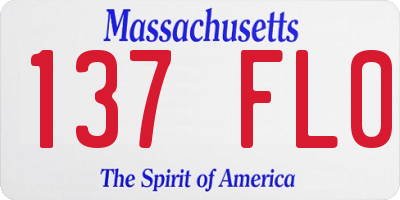 MA license plate 137FL0