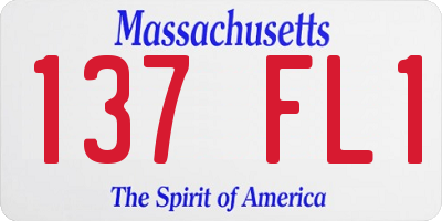 MA license plate 137FL1