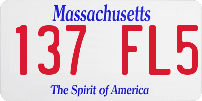 MA license plate 137FL5
