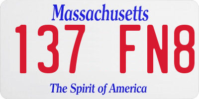 MA license plate 137FN8