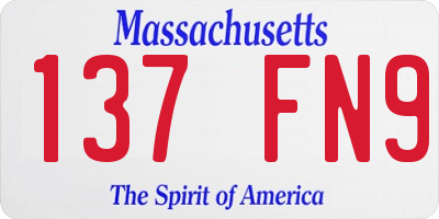 MA license plate 137FN9