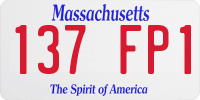 MA license plate 137FP1
