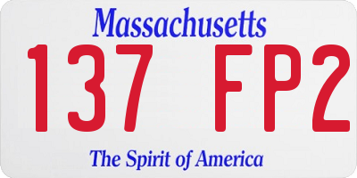 MA license plate 137FP2