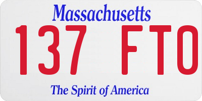 MA license plate 137FT0