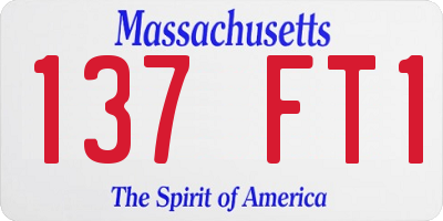 MA license plate 137FT1