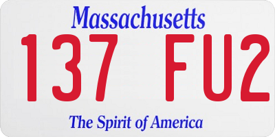 MA license plate 137FU2