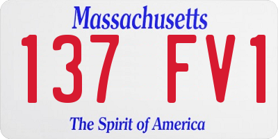 MA license plate 137FV1