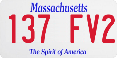 MA license plate 137FV2