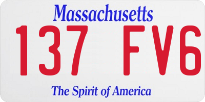 MA license plate 137FV6