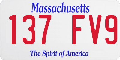 MA license plate 137FV9