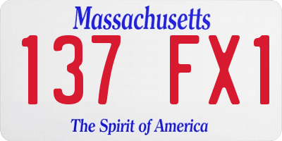 MA license plate 137FX1
