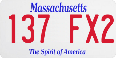 MA license plate 137FX2