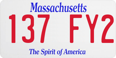 MA license plate 137FY2