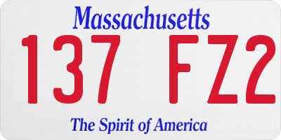 MA license plate 137FZ2