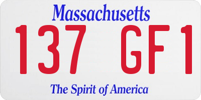 MA license plate 137GF1