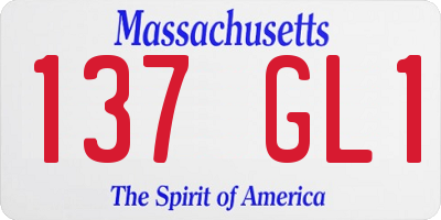 MA license plate 137GL1