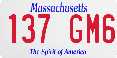 MA license plate 137GM6