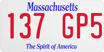 MA license plate 137GP5
