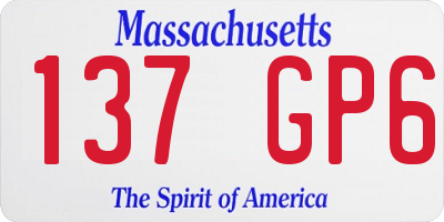 MA license plate 137GP6