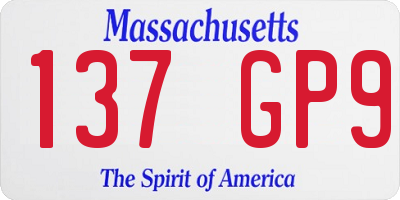 MA license plate 137GP9