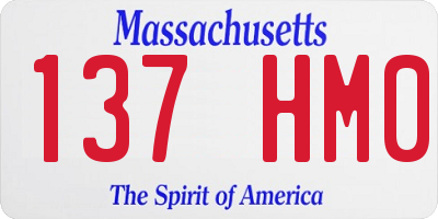 MA license plate 137HM0