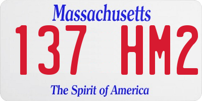 MA license plate 137HM2