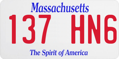 MA license plate 137HN6