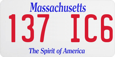 MA license plate 137IC6