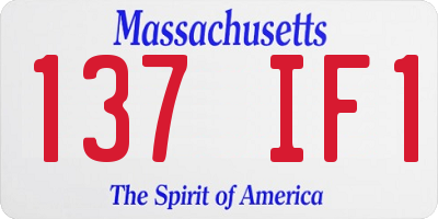 MA license plate 137IF1