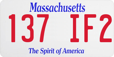 MA license plate 137IF2