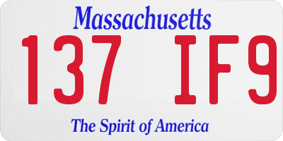MA license plate 137IF9