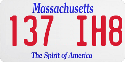 MA license plate 137IH8