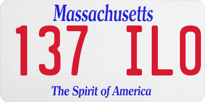 MA license plate 137IL0