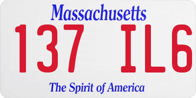MA license plate 137IL6