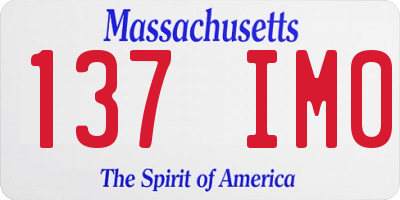 MA license plate 137IM0