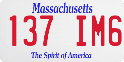 MA license plate 137IM6